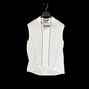Rapha Mens Cycling Gilet Vest White Distressed Full Zi Sz XXL
